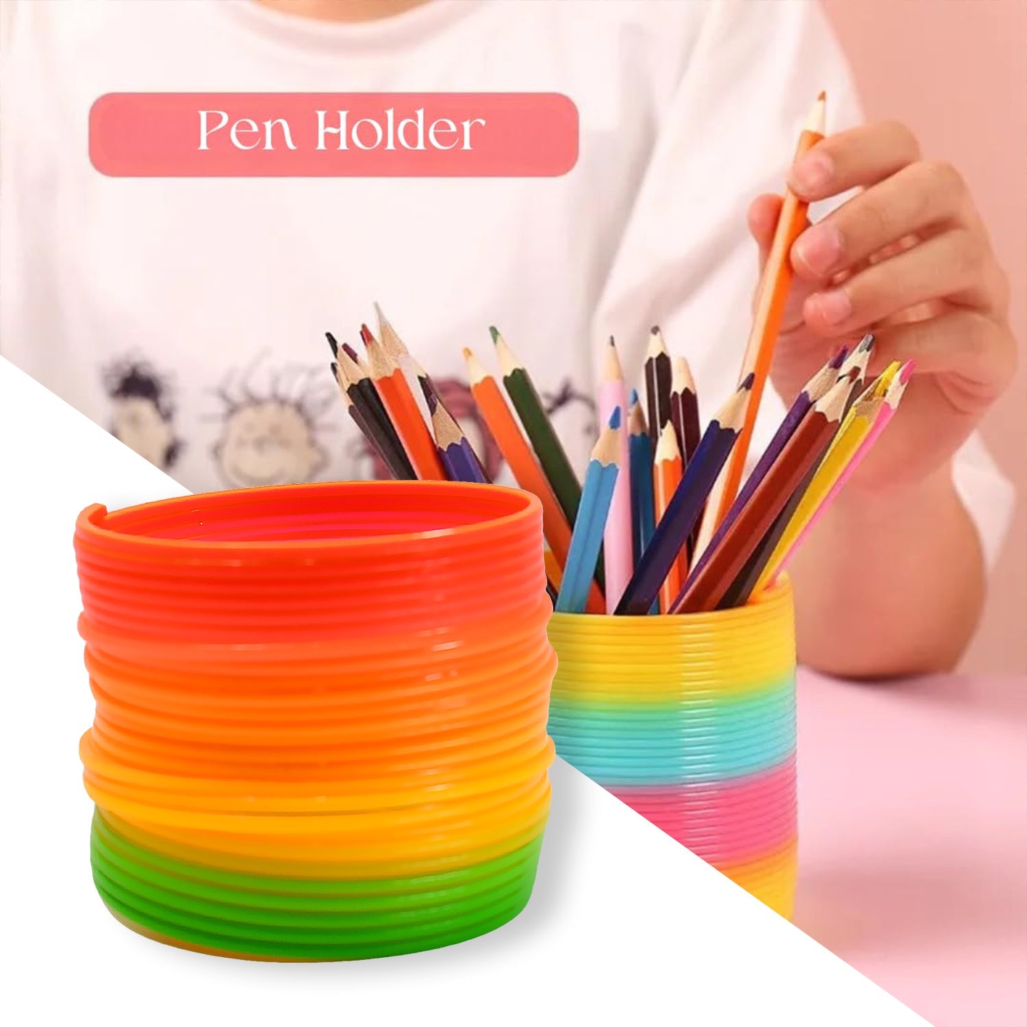 Rainbow Slinky Spring Toy – Compact, Portable Fun Toy for Kids & Adults, Great for Birthdays (1 Pc) Rainbow Slinky Spring Toy – Compact, Portable Fun Toy for Kids & Adults, Great for Birthdays (1 Pc)